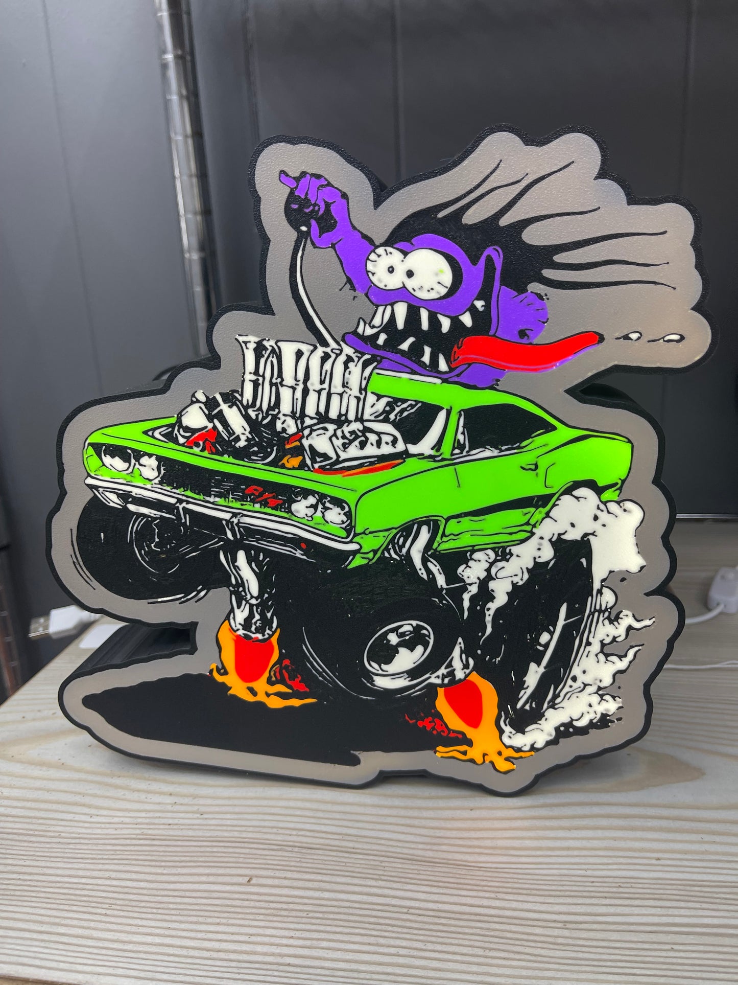 Rat Fink Style Muscle Car LED Light box
