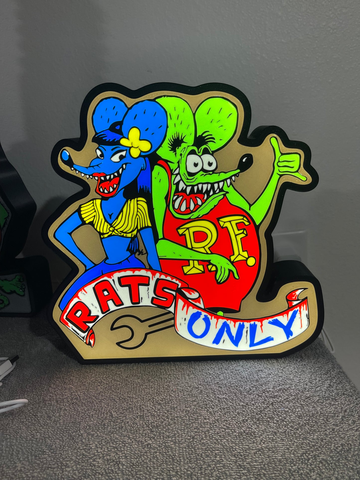 Rats Only LED Light box