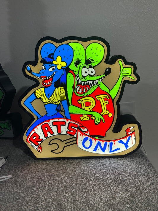 Rats Only LED Light box